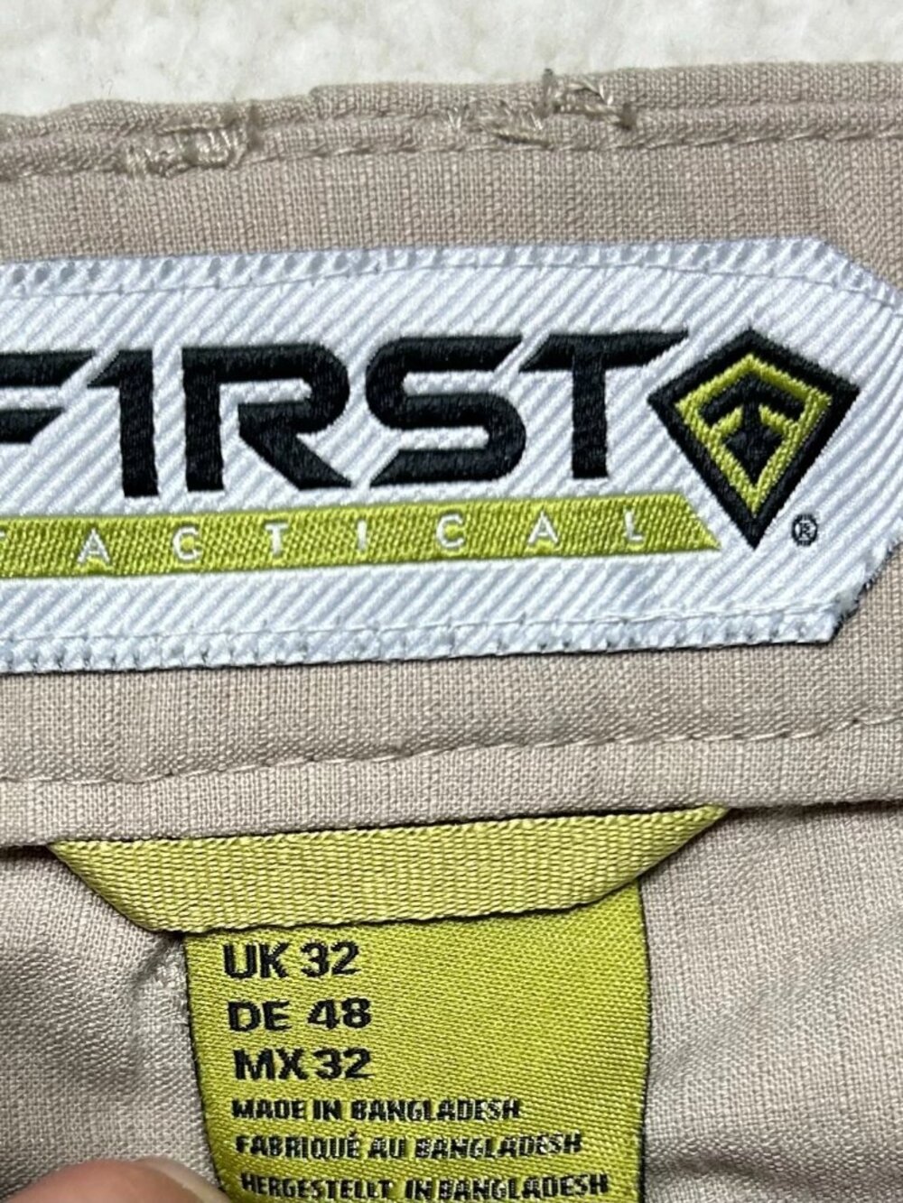 First Tactical Cargo Pants‎ Mens 32 Beige Ripstop Utility Workwear Outdoor - Picture 6 of 13